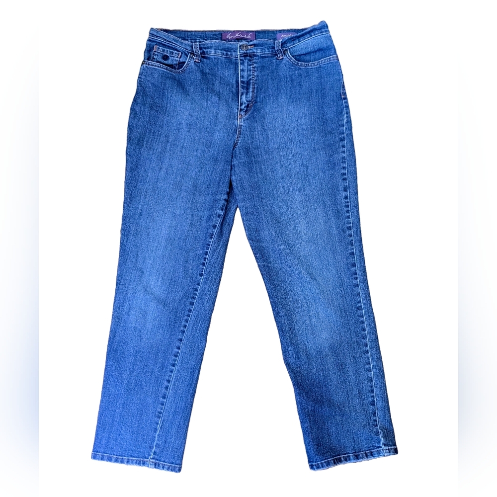 Gloria Vanderbilt Women Size 14 Short Amanda High Rise Tapered Classic Jeans